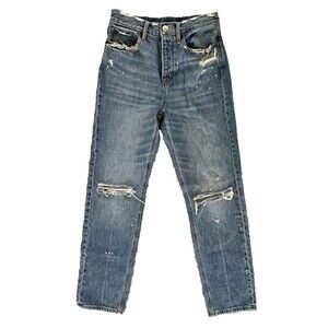 AMERICAN EAGLE Women's Blue JEANS 90s Boyfriend High Rise Size 000 Reg